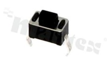 Przełącznik Tact Switch; THT; wymiary korpusu 3x6; h=5mm; pionowy; o sile nacisku 160gf; przycisk prostokątny