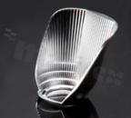 Reflektor do diod LED COB; kąt rozsyłu: asymetryczny ; ilość diod: 1; rozmiar: okrąg 97mm; wysokość: 84.1mm; rodzaj materiału: PC; sposób mocowania: gniazdo