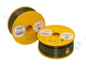 Single wire LGY/H05V-K; with copper multi-strand; black/yellow; cross section 1.00mm2; AWG 17; 500V; -40+105 deg.C; 100m.