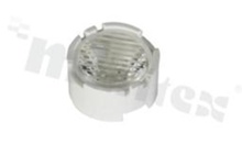 Lens for LED high power; angle: oval 20 x 34 degrees ; Number of LEDs: 1; Dimensions: round 13.5mm; Height: 6.65mm; material: PMMA; Fastening: frame