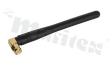 Antenna; stick angled; GSM; 900-1800MHz; 2.0dBi; VSWR<2.5; linear; omni-directional; SMA; connector mount; 109x19mm; black
