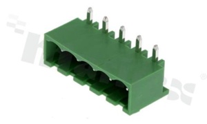 Listwa zaciskowa rozłączalna; w rastrze 5.08mm; 5-torowa; męska; kątowa; zabudowana; UL 300V/15A