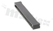 Non-ZIF connector for FFC/FPC; pitch 2.54mm; 16-contacts; THT; top entry