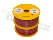 Przewód pojedynczy LGY/H05V-K; z wielodrutową miedzianą żyłą; czerwony/szary; przekrój 0.35mm2; AWG 22; 500V; -40+105 st.C; 200m.