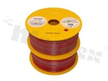 Przewód pojedynczy LGY/H05V-K; z wielodrutową miedzianą żyłą; czerwony/szary; przekrój 0.35mm2; AWG 22; 500V; -40+105 st.C; 200m.