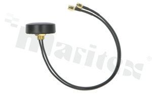 Antena; combo; cylindryczna; Wi-Fi Dual-band; 2400-6000MHz; 5.2dBi; VSWR<3.0; liniowa; SMA; przyklejana; fi46x15mm; czarna