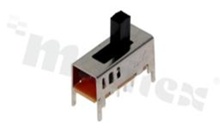 Miniaturowy przełącznik suwakowy; dwubiegowy; 3-pozycyjny; sposób przełączania ON-ON-ON