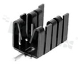 Radiator; TO-262; 19.05x12.70x12.70mm; czarny; anodowane aluminium; RoHS.