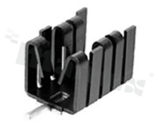 Heatsink; TO-220; TO-262; 19.05x12.70x12.70mm; black; anodized aluminium; RoHS.