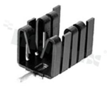 Heatsink; TO-220; TO-262; 19.05x12.70x12.70mm; black; anodized aluminium; RoHS.