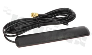 Antena; prostokątna; GSM; 824-2170MHz; 2.0dBi; VSWR<2.0; liniowa; dookólna; RG174; 3m; MMCX; przyklejana; 115.6x21.7x5.8mm; czarny