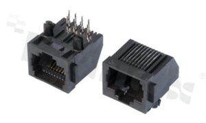 Gniazdo RJ50; 10-stykowe; montaż: THT; kątowe; ekranowane; gabaryt 10; grubość pokrycia 6u" Au