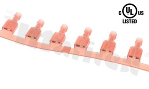 Konektor płaski; żeński; 6.3mm; 0.8mm; na przewód: 0.5-1.5mm2; mosiężny; cynowany; izolowany pełny