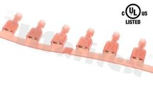 Konektor płaski; żeński; 6.3mm; 0.8mm; na przewód: 0.5-1.5mm2; mosiężny; cynowany; izolowany pełny