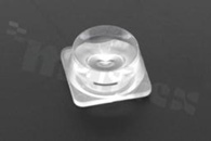 Soczewka do diod LED mid power; kąt rozsyłu: 175 stopni FWHM; ilość diod: 1; rozmiar: 17.1x17.1mm; wysokość: 7.65mm; rodzaj materiału: PMMA; sposób mocowania: klej