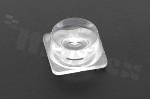 Lens for LED mid power; angle: 175 degrees ; Number of LEDs: 1; Dimensions: 17.1x17.1mm; Height: 7.65mm; material: PMMA; Fastening: glue