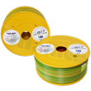 Przewód pojedynczy LGY/H05V-K; z wielodrutową miedzianą żyłą; żółty/zielony; przekrój 1.00mm2; AWG 17; 500V; -40+105 st.C; 100m.