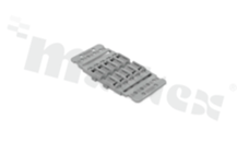 Adapter; mounting; 5-track; for through-hole installation fitting with lever; for screw mounting; gray