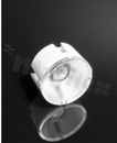 Soczewka do diod LED high power; kąt rozsyłu:60 stopni FWHM; ilość diod: 1; rozmiar: okrąg 50mm; wysokość: 28.1mm; rodzaj materiału: PMMA; sposób mocowania:gniazdo' montaż z holderem C, kompatybilny z LEDIL HEKLA. biały