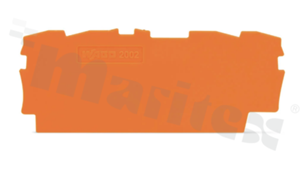 Ścianka końcowa/wewnętrzna do złączy przelotowych serii 2002; grubość 0.8mm; pomarańczowa; montaż zatrzaskowy