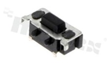 Przełącznik Tact Switch; SMD; wymiary korpusu 6.9x3.4; h=3.5mm; kątowy; o sile nacisku 160gf; przycisk prostokątny; kołki pozycjonujące