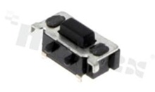 Przełącznik Tact Switch; SMD; wymiary korpusu 6.9x3.4; h=3.5mm; kątowy; o sile nacisku 160gf; przycisk prostokątny