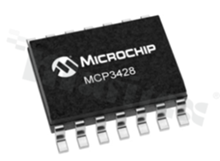 Przetworniki analogowo cyfrowe - ADC; MICROCHIP; MCP3428-E/SL; 2-Wire, I2C, Serial; 2.7 V - 5.5 V; Surface Mount; 1