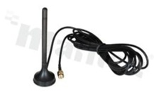Antena; prętowa; GSM; 850-2100MHz; 2.0dBi; VSWR<2.0; liniowa; dookólna; RG174; 3m; SMA; magnetyczna; fi30x111mm; czarna
