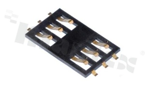 Podstawka karty SIM; 6-stykowa; SMD; nisko-profilowa; open typ