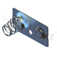 Battery holder; button-like/spring contact; type of battery AA, R6; screw