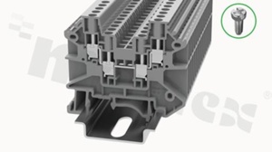 Złącze na szynę DIN;1 poziomowe; na przewód 0.2-2.5m2; AWG 28-12; niebieska; 500V 24A;