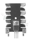 Radiator; TO-220; 12.2x35.05x50.8mm; czarny; anodowane aluminium; RoHS.
