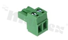 Pluggable terminal block; 5.08mm pitch; 2-ways; female; for wire 2.50mm2(28-12AWG); wire insertion direction same as plug-in direction; p.bronze contacts; brass cage; UL 300V/15A