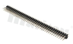 Listwa stykowa do PCB; w rastrze 2.54mm; 2x40 styków; montaż: THT; męska; prosta; dwurzędowa