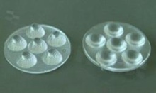 Lens for LED high power; angle: 25 degrees ; Number of LEDs: 6; Dimensions: round 73.2mm; Height: 13.5mm; material: PMMA; PC; Fastening: glue