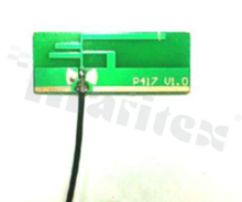 Antena; PCB; Wi-Fi Dual-band; 2400-5825MHz; 2.0dBi; VSWR<2.5; liniowa; 0.12m; IPEX; przyklejana; 36x14mm; green
