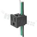 Gniazdo zasilające AC NEMA 5-15R (NR010), klasa ochronności I; montaż: do panela 0,8-2mm, zatrzaskowe; wyprowadzenie L: konektor QC 6,3x0,8mm, pozostałe wyprowadzenia IDC; kolor biały; IP20; 15A, 125VAC