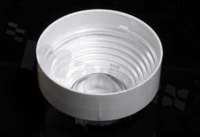 Lens for LED COB; angle: 7 to 21 degrees FWHM; Number of LEDs: 1; Dimensions: round 70mm; Height: 41.5mm; meterial: PMMA; PC; Fastening: socket