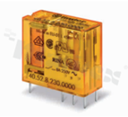 Przekaźnik elektromagnetyczny; miniaturowy; prąd znamionowy 8A; napięcie cewki 6VAC; podwójny styk przełączny (2C); moc cewki 1.2VA; 8A/250VAC,8A/24VDC; montaż: PCB, gniazdo