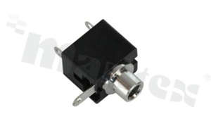 Miniaturowe Gniazdo Jack; żeńskie; mono; 2.5mm; ze stykiem rozwiernym 0.3A; 50V DC; montowane na panelu; do przylutowania przewodów