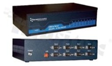 Przemysłowy konwerter USB - 8 x RS232; wymiary 215 x 122.5 x 56; montaż naścienny (opcjonalnie na szynie DIN)