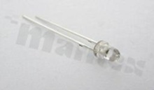 Dioda LED sygnalizacyjna; THT; 3mm; niebieski; 465-475nm; 2230-6370mcd/20mA; 2.8-3.6V; water clear; 25 stopni