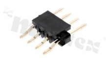 Listwa stykowa do PCB; w rastrze 2,54mm;  1x4 styków; montaż SMT; męska; pozioma; jednorzędowa; 2.0X2.9X7.4