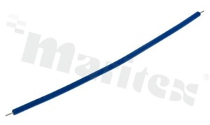 Single core cable; insulated; blue; total length 100mm; stripped / tinned 3mm both ends; AWG24