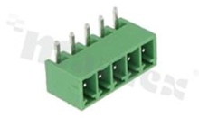 Listwa zaciskowa rozłączalna; w rastrze 3.81mm; 5-torowa; męska; kątowa; zabudowana; UL 300V/10A; TUV:300V/10.5A