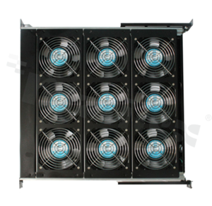 AC fan tray; 1 RU expandable tray, vertical airflow; liczba wentylatorów: 6; 115VAC; 624CFM; 19x19x1.75mm.