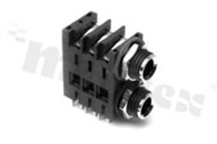 Connector: Jack 6.3mm; socket; female; ways: 2; angled 90st.; on panel mounting