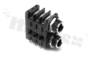 Connector: Jack 6.3mm; socket; female; ways: 2; angled 90st.; on panel mounting