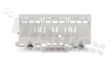Adapter; 1-track 4mm2 connectors; screw mounting on TS 35 rail; light gray