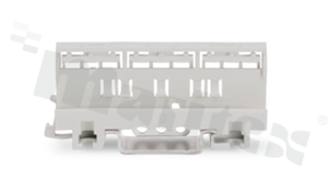 Adapter; do złączek 1-torowych 4mm2; montaż śrubowy na szynie TS 35; jasnoszary